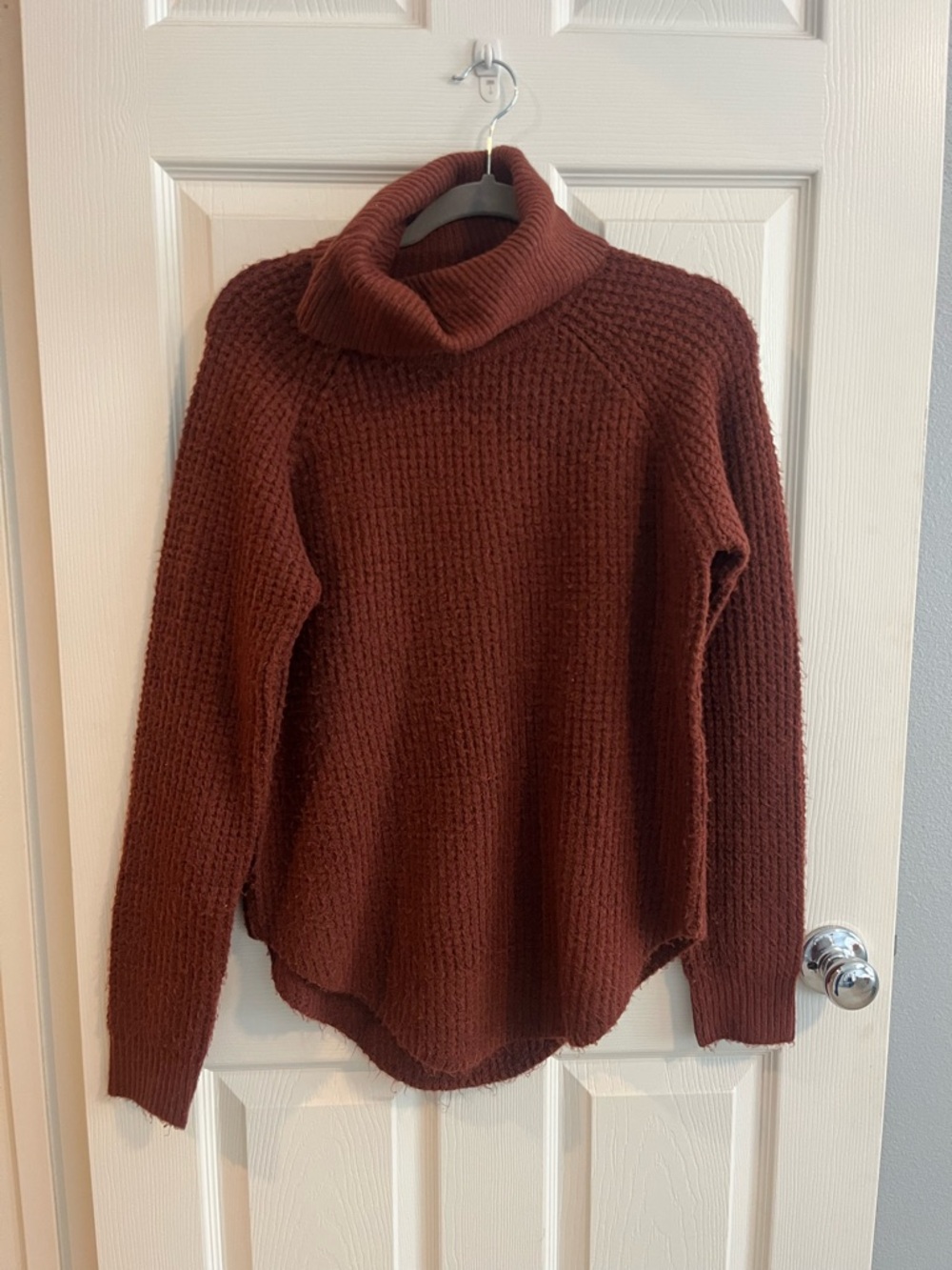 Kuhl Women's Rust Brown Cowl Neck Sweater